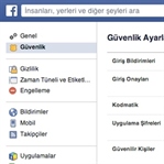 Facebook Güvenlik Ayarları