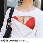 Göğüs Dekotleli T-Shirt Trendi