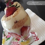 Çilekli Magnolia puding