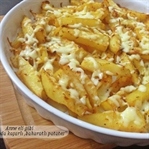 FIRINDA KAŞAR PEYNİRLİ ,BAHARATLI PATATES
