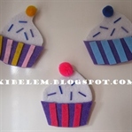 cupcake magnet yapmak