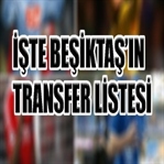 İşte Beşiktaş’ın Transfer Listesi