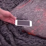 iPhone 6S yanardağda lavların içine atıldı