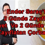 Ender Saraç’tan 2 Günde Zayıflatan Diyet