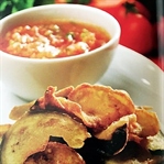 Salsa Soslu Patlıcan Cipsleri