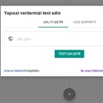 Google Yapılandırılmış Test Aracı Hataları