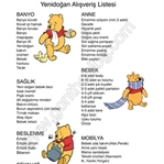 Yenidoğan Alışveriş Listesi