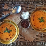 Közlenmiş Patlıcan ve Kırmızı Biber Çorbası