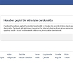 Facebook Hesabınız Geçici Olarak Kilitlendi