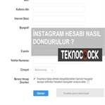 İnstagram Hesabı Nasıl Dondurulur?