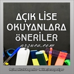Açık Lise Okuyanlara Tavsiyeler