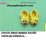 CİVCİVLİ ÖRGÜ BEBEK PATİK YAPILIŞI