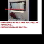 Eski gazete ve bezlerden şık ayna nasıl yapılır?