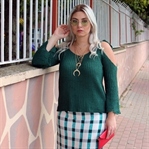 Yeşil Örgü Bluz