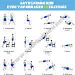 Zayıflamak için evde yapılabilecek 12 egzersiz