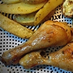 Fırında Ballı Limonlu Tavuk Baget ve Patates