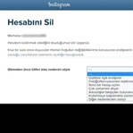 İnstagram Hesap Silme