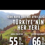 THY Türkiye’nin her yeri 55 TL ve 66 TL Kampanyası