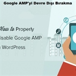 Google AMP’yi Devre Dışı Bırakma