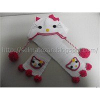 Hello Kitty Atkı Bere Takımı