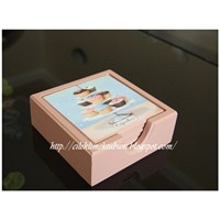 Cupcake Desenli Ahşap Boyama Bardak Altlığı