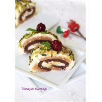 Bisküvi Hamurlu Muzlu Rulo Pasta