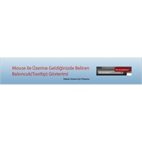 Tooltip Nedir? Nasıl Gösterilir?