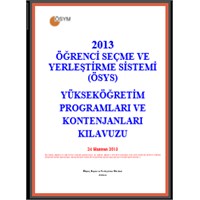 2013- Ösys Kılavuzu Yayınlandı