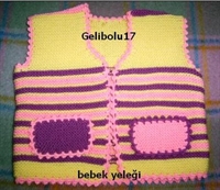Çizgili Bebek Yeleği