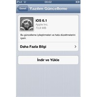 İos 6.1 Güncellemesi Yayınlandı
