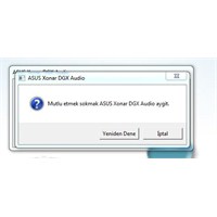 Asus Xonar Dgx Sürücü Yükleme Sorunları