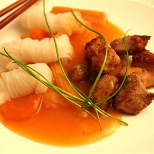 Schweinefleisch süßsauer mit Shirataki-Nudeln