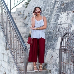 Pleated Culotte Outfit