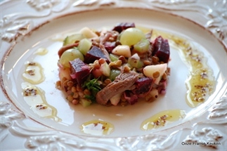 Kerst: Linzensalade met confit de canard