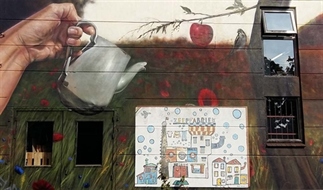 Street Art in Nijmegen, volg Fred de Imker