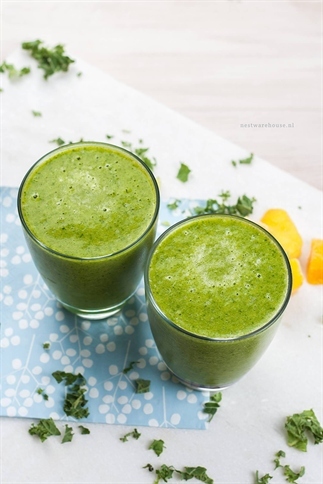 Boerenkool smoothie met ananas en mango