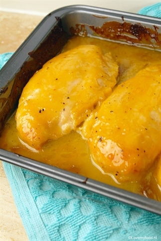 Honing-mosterd kip uit de oven