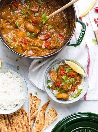 Indiase kipcurry met aardappels