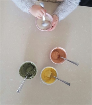 vingerverven met yoghurt