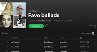 Favoriete spotify playlists!