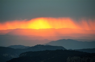 Levend behang Zo mooi is de sunset in Tarragona
