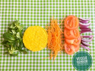 Rainbow Veggie Burger