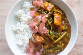 Tofu met kouseband en kerrie