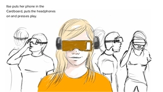 Cardboards gebruiken in de silent disco