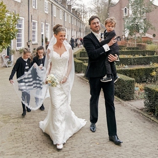 De trouwjurk van Miss Nederland