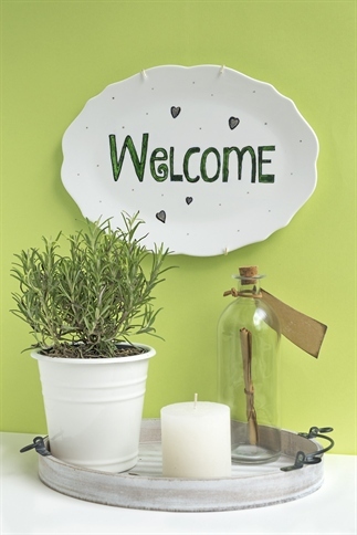 Diy Welcome op porselein schilderen - uitleg -