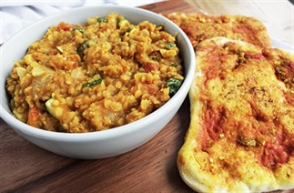 Linzencurry met naan