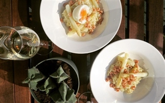 Risotto met asperges en Hollandse garnalen