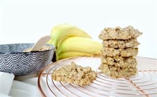 Super makkelijke granola banaan koekjes