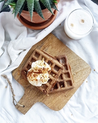 Super speculaas wafels van teff meel